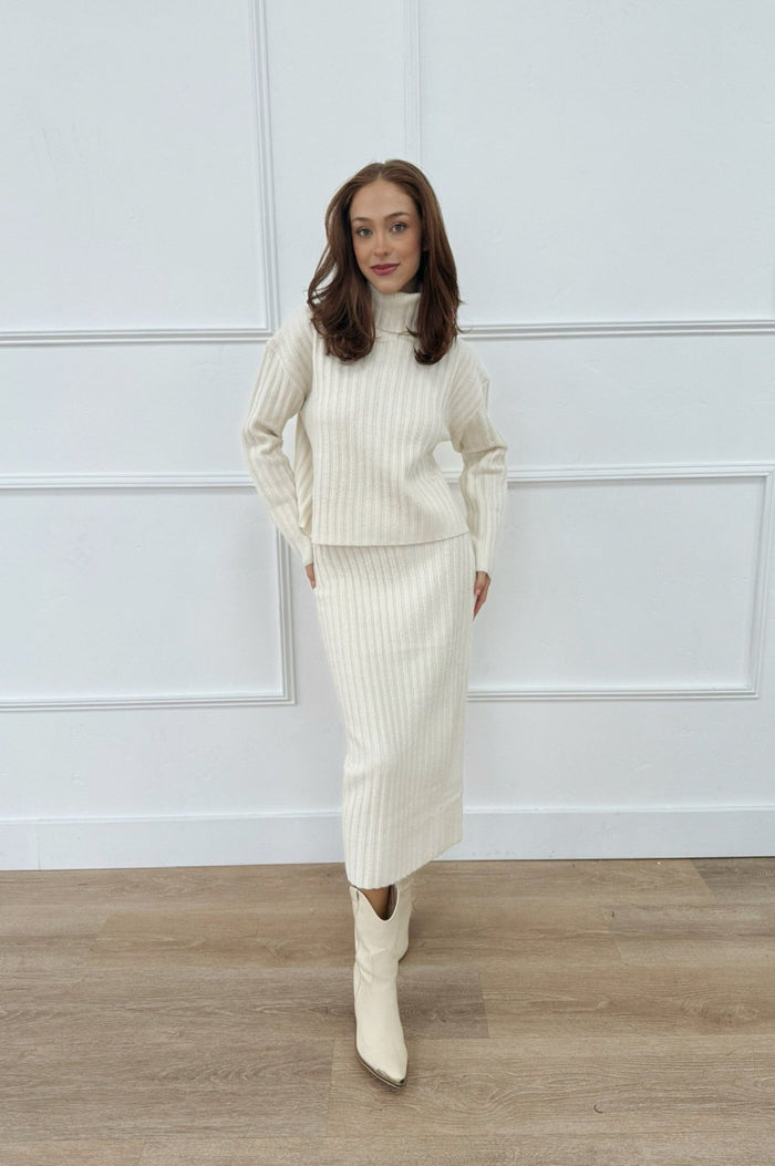 Mallow Milk Midi Skirt