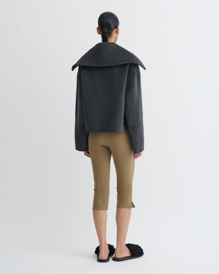 Maxe - Double Wool Jacket - Grey Melange
