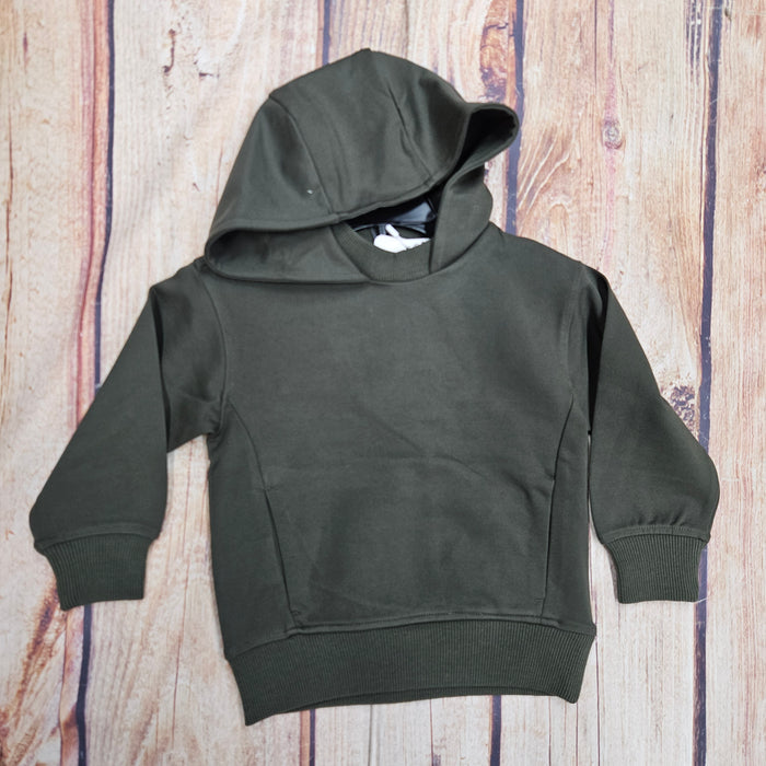 MAYORAL GIRLS HOODED PULLOVER  OLIVE 4451