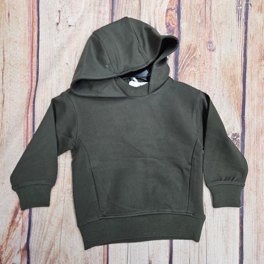 MAYORAL GIRLS HOODED PULLOVER  OLIVE 4451