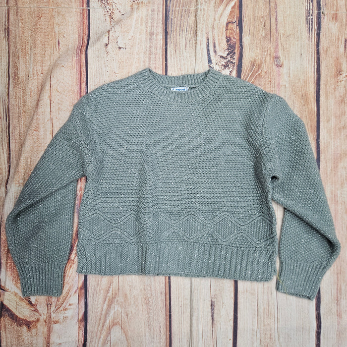 MAYORAL GIRLS METALLIC KNIT SWEATER 7307