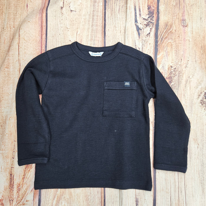 MAYORAL L/S T-SHIRT HENLEY NAVY 4082