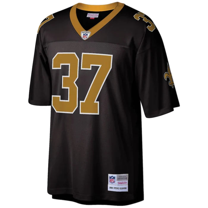 Men's New Orleans Saints Steve Gleason Mitchell & Ness Black Legacy Replica Jersey - Clique Apparel