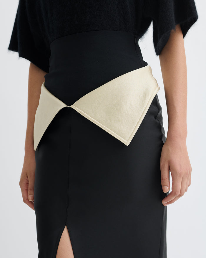 Mentari - Maxi skirt - Black/Ecru