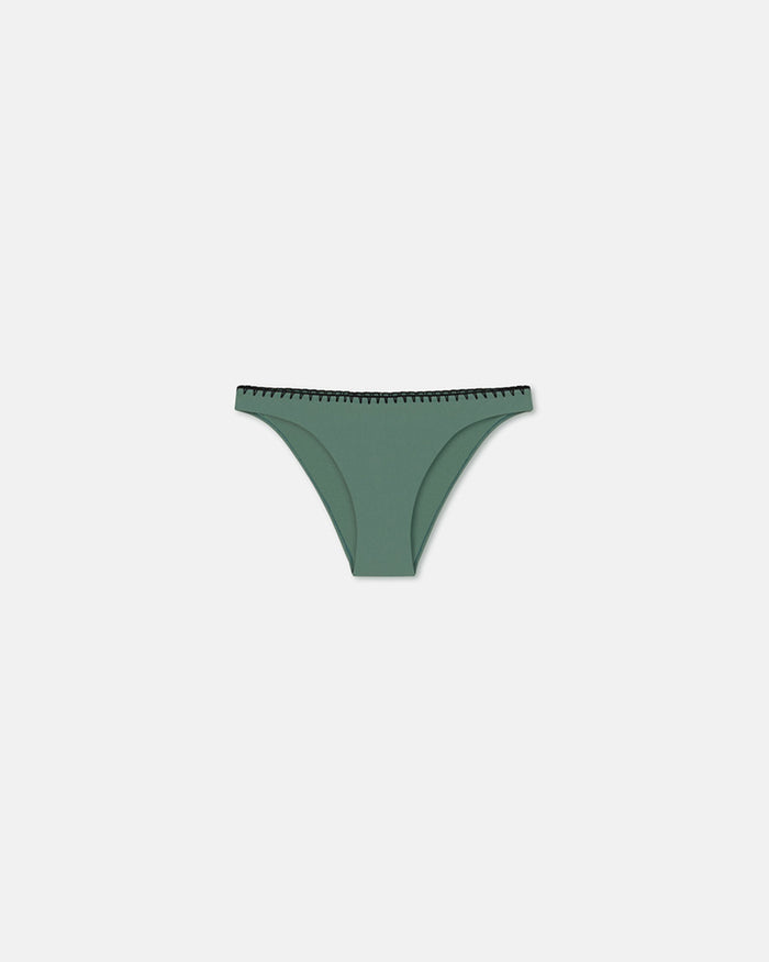 Merve - Crochet bikini bottom - Sea Green/Black