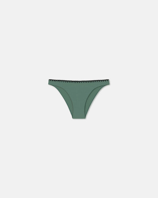 Merve - Crochet bikini bottom - Sea Green/Black