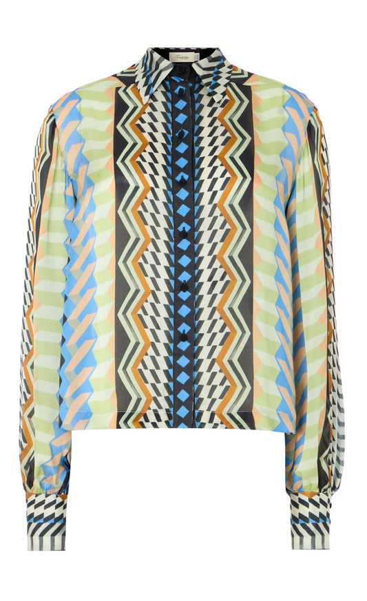 Meryl Shirt - Provence Blue Mix