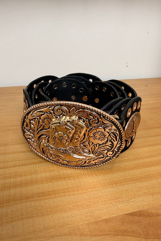 Midnight Renegade Oval Concho Belt