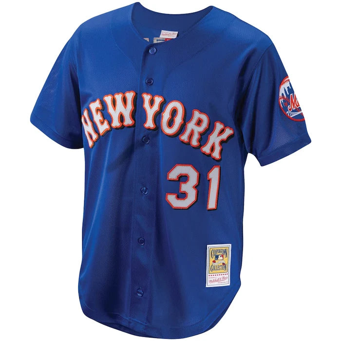 Mike Piazza New York Mets Mitchell & Ness Youth Cooperstown Collection Batting Practice Jersey - Royal - Clique Apparel