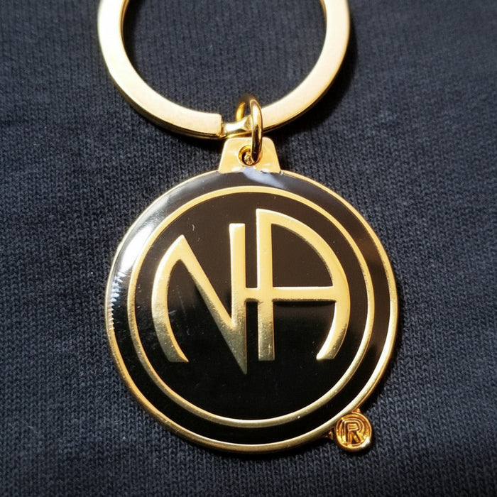Large Black & Gold NA Symbol Key Chain