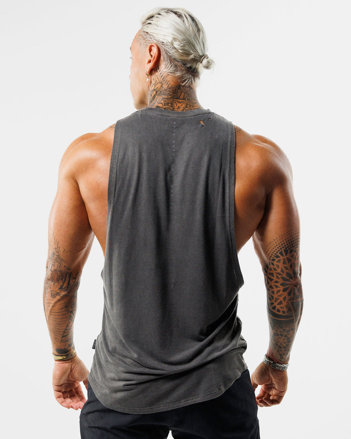 MOTO DISTRESSED BRO TANK - BLACK