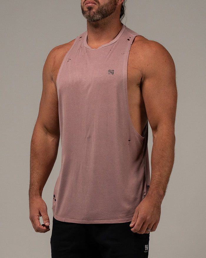 MOTO DISTRESSED BRO TANK - RED