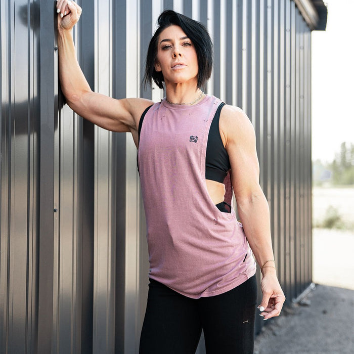 MOTO DISTRESSED BRO TANK - RED