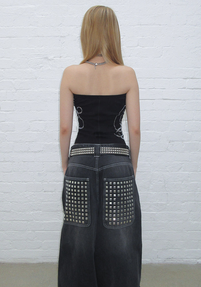 MUSE RHINESTONE TUBE TOP