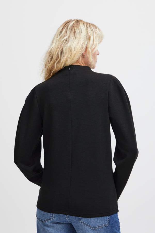 Naida Long Sleeve Top (Black)