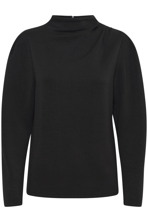 Naida Long Sleeve Top (Black)