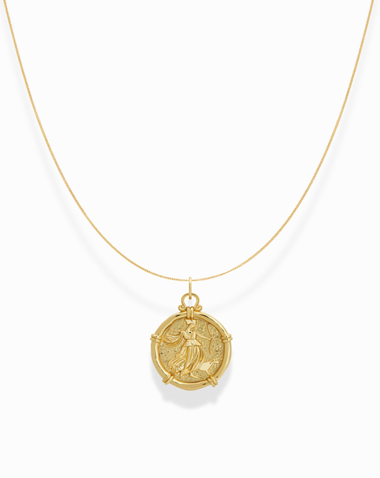 Naomi Ancient Coin Pendant Necklace - Mod + Jo