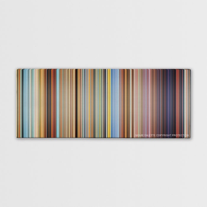 Nausicaa of the Valley of the Wind color palette canvas print: thousands of thin vertical stripes of color