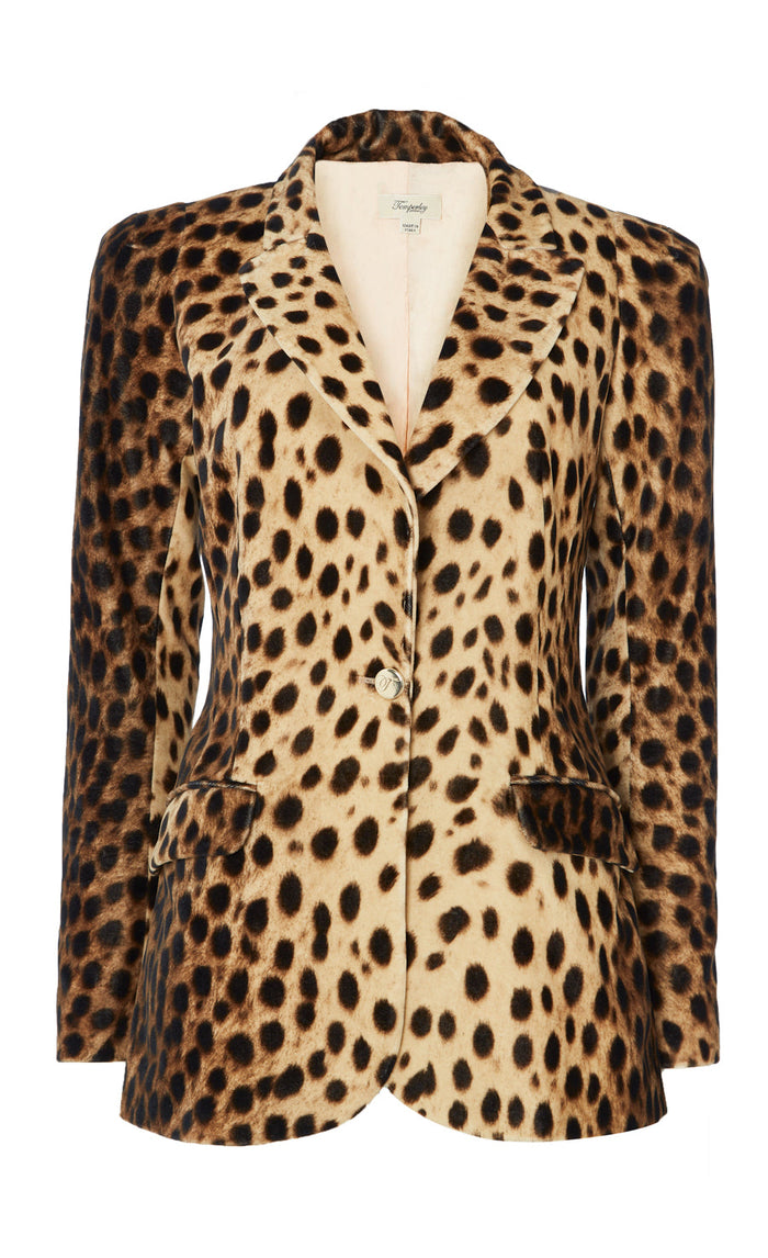 Nemera Velvet Jacket - Leopard Print