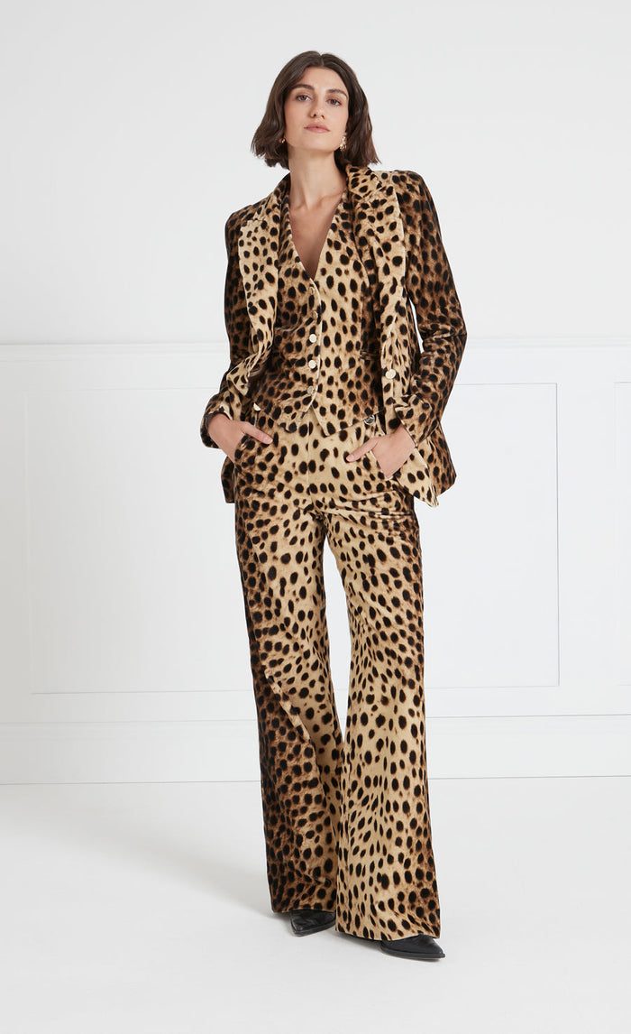 Nemera Velvet Jacket - Leopard Print