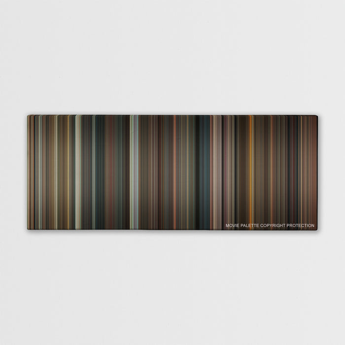 Night at the Museum: Battle of the Smithsonian color palette canvas print: thousands of thin vertical stripes of color