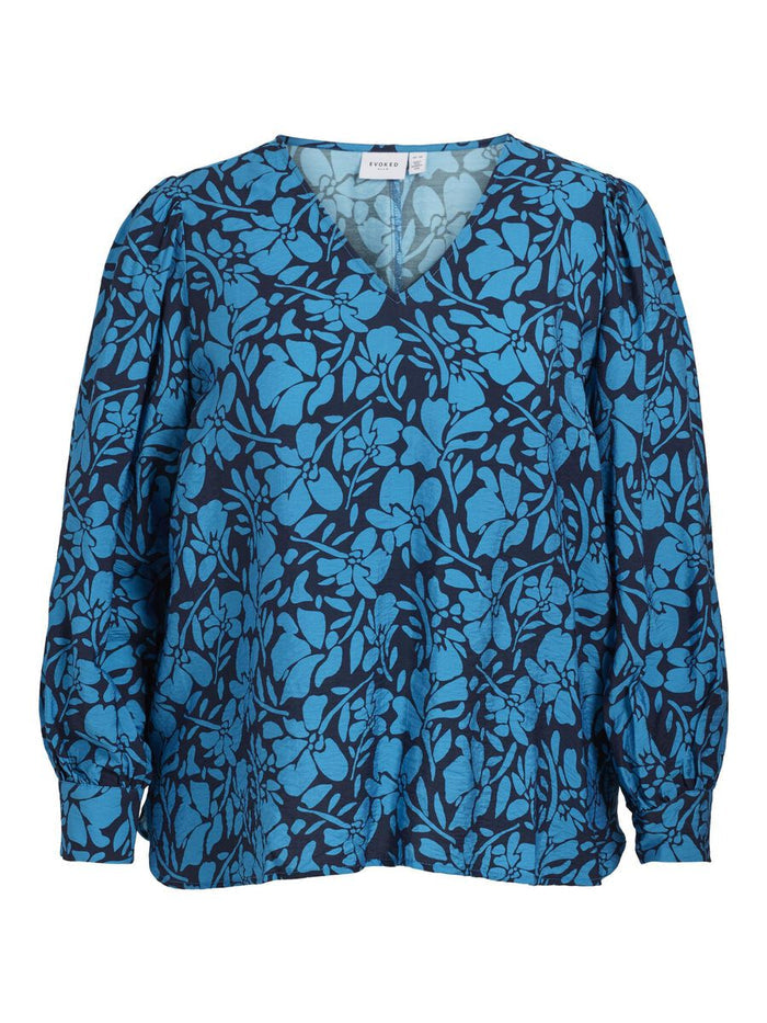 NOA V NECK TOP (NAVY/BLUE)