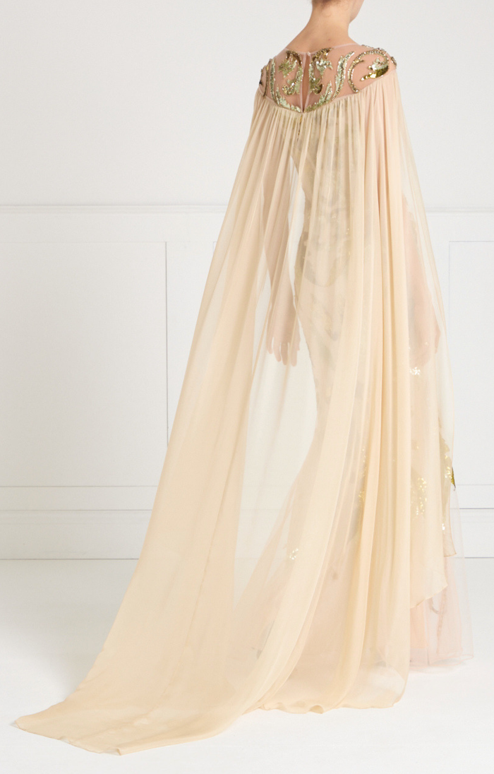 Novella Cape Gown - Gold