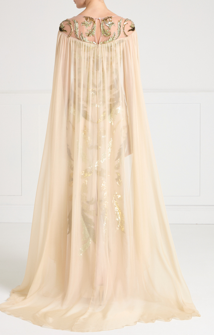 Novella Cape Gown - Gold