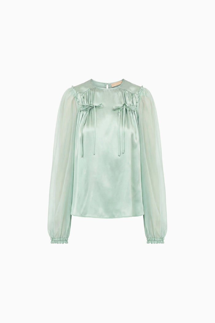 Odette Silk Blouse - Celadon
