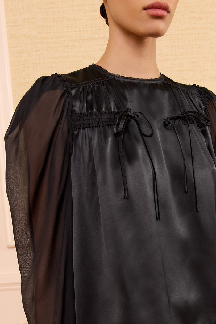 Odette Silk Blouse - Noir