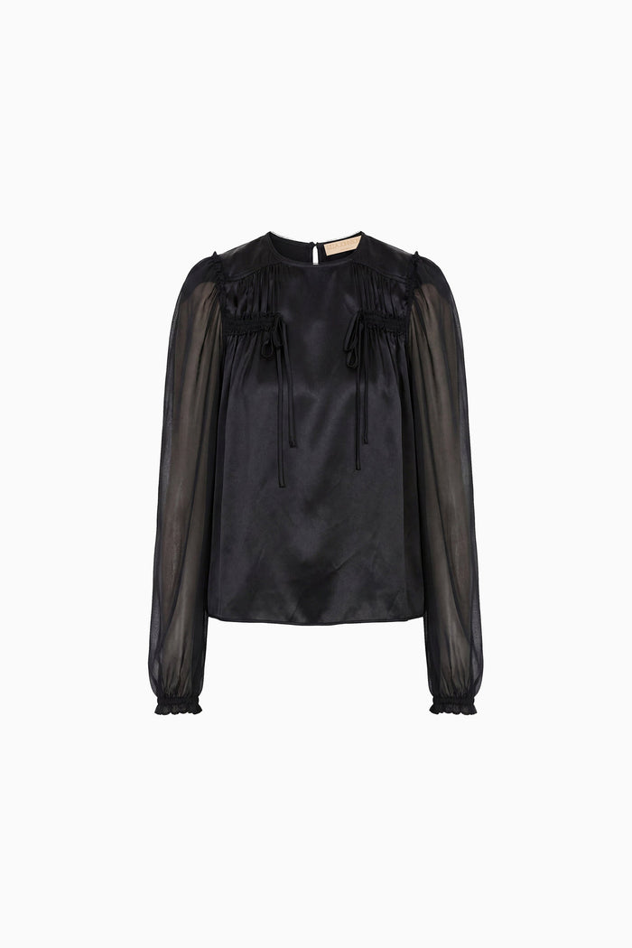 Odette Silk Blouse - Noir