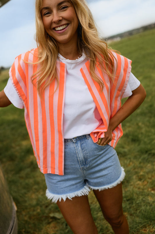 Orange Striped Leticia Jacket