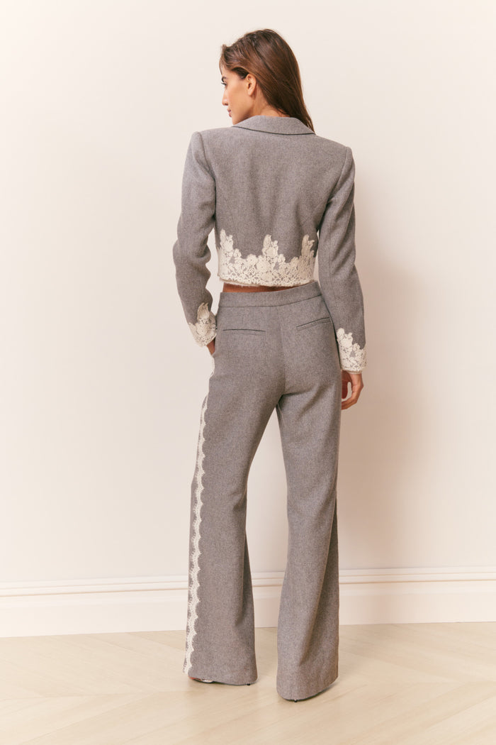 Oriaith Lace-Trimmed Trousers
