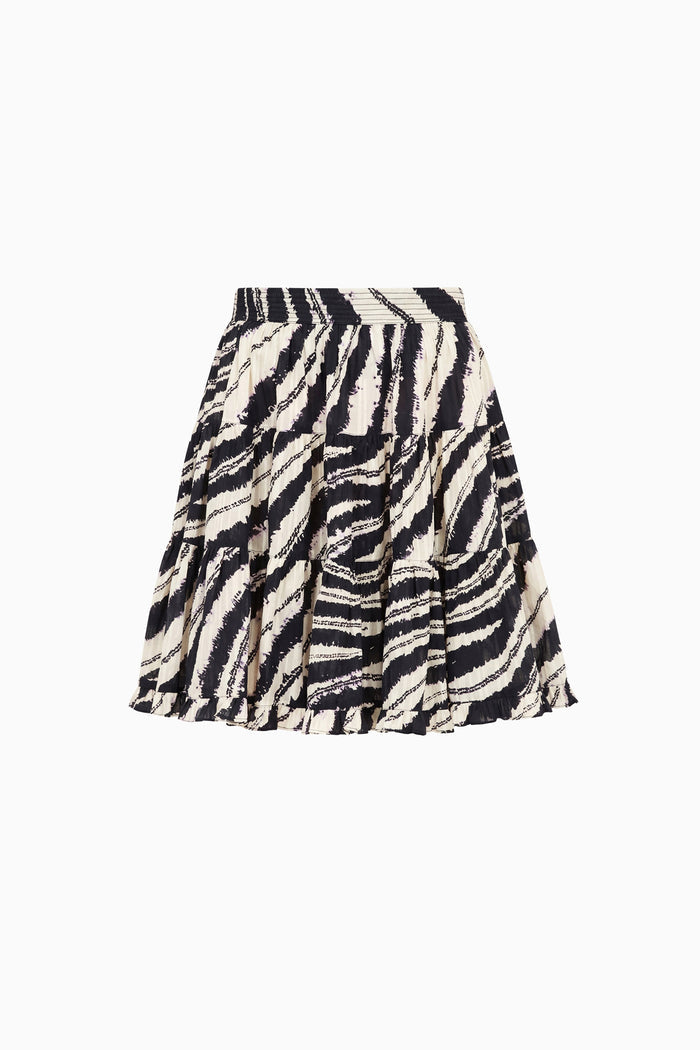 Oriane Cotton Mini Skirt - Shibori Wave