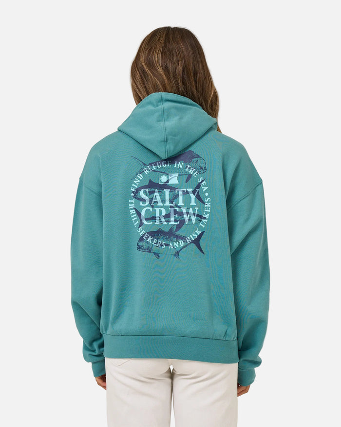 Overlay Hoodie - Teal