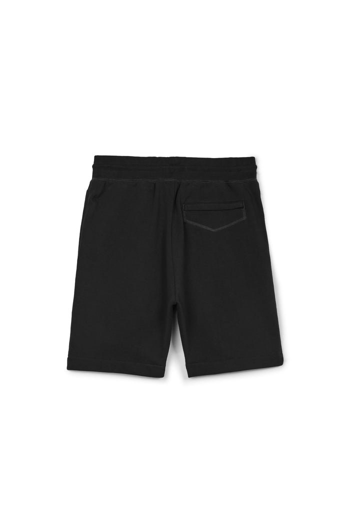 P413 Relaxed Fit Short - French Terry Sweat Short Wordmark Black - Clique Apparel