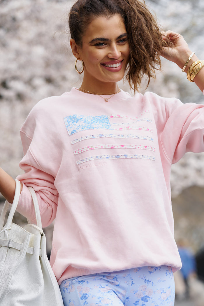 Palo Americana Fleece Pullover - WISTFUL PINK