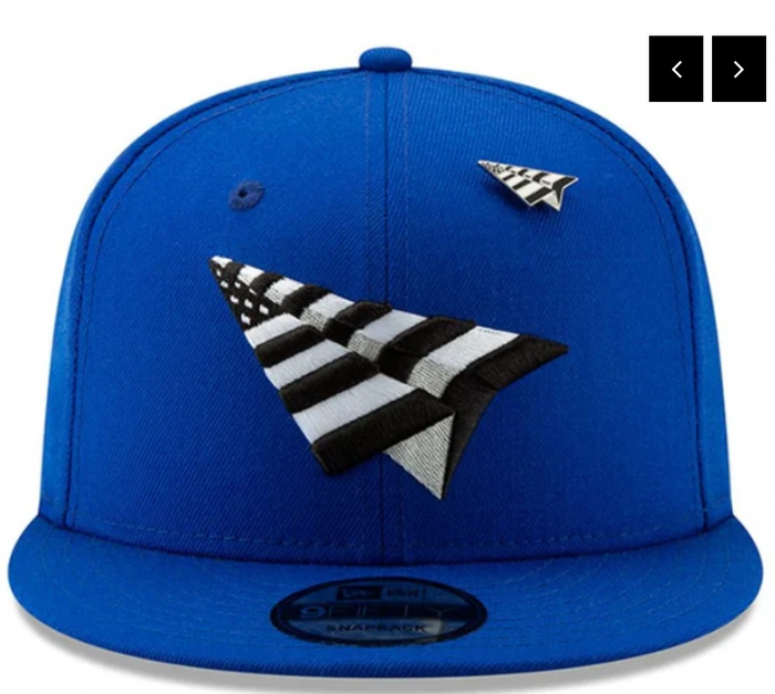 Paper Plane Royal Blue Crown Old School Snapback - Men's - Clique Apparel