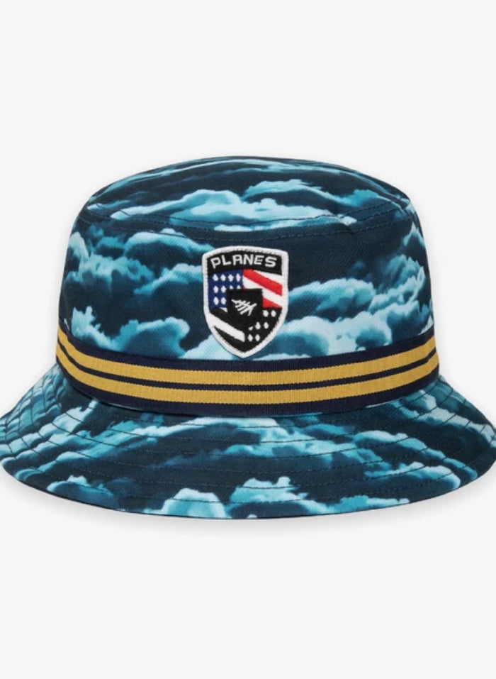 PAPER PLANE BUCKET HAT - PLANES LOGO - DARK CLOUD - 101101 - Clique Apparel