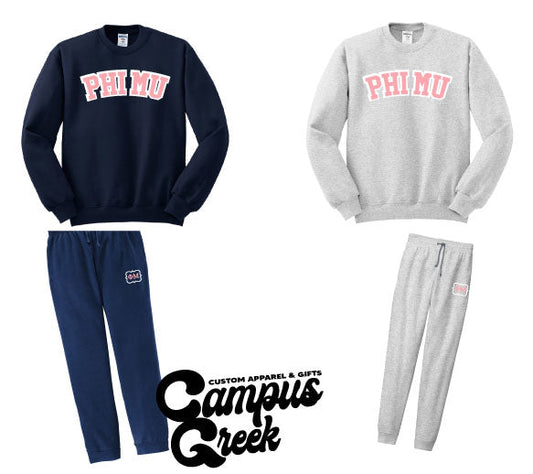 Phi Mu - W&M Sweatshirt/Sweatpant Set
