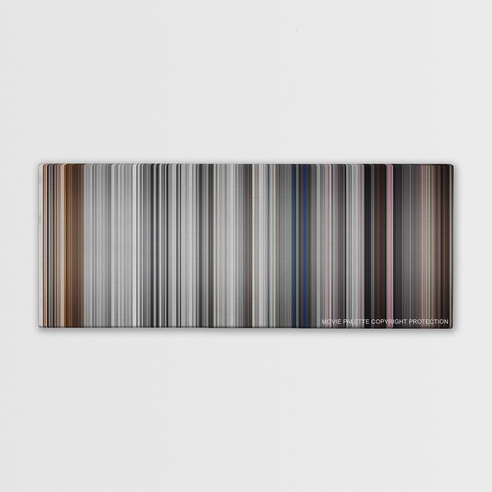 Pleasantville movie barcode canvas print, the whole film as stripes of color