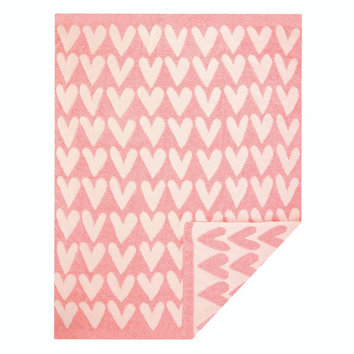 Plush Baby Blanket - Hearts - Wee Bee Baby Boutique