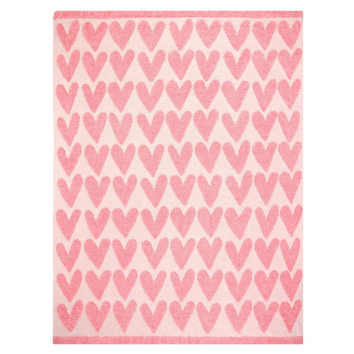 Plush Baby Blanket - Hearts - Wee Bee Baby Boutique