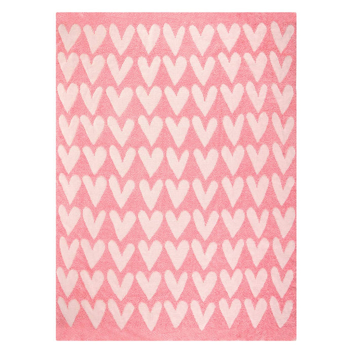 Plush Baby Blanket - Hearts - Wee Bee Baby Boutique