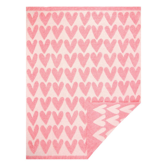Plush Baby Blanket - Hearts - Wee Bee Baby Boutique