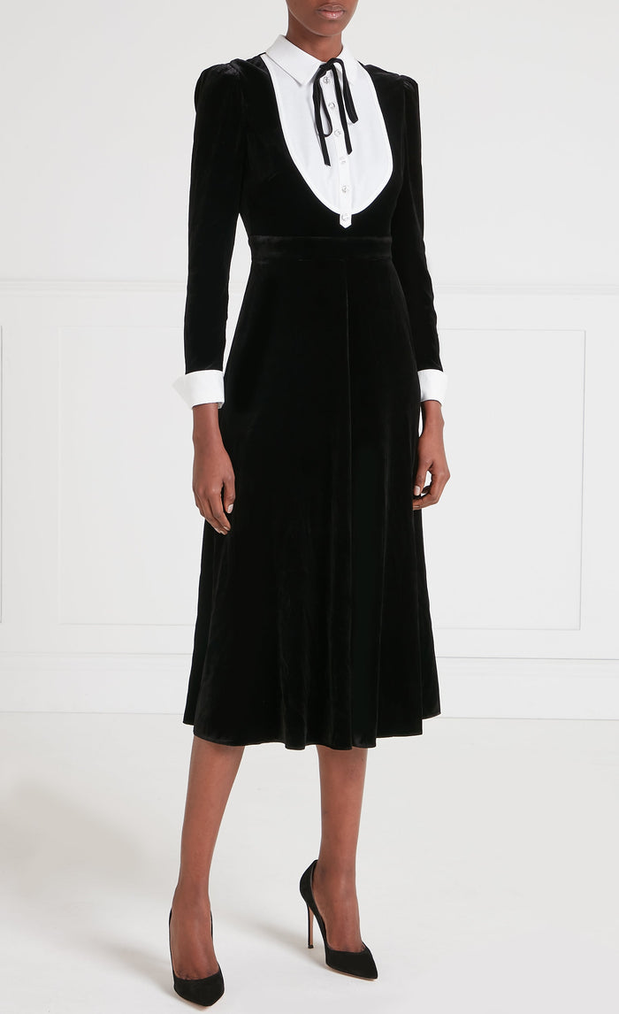 Pompidou Bib Dress - Black