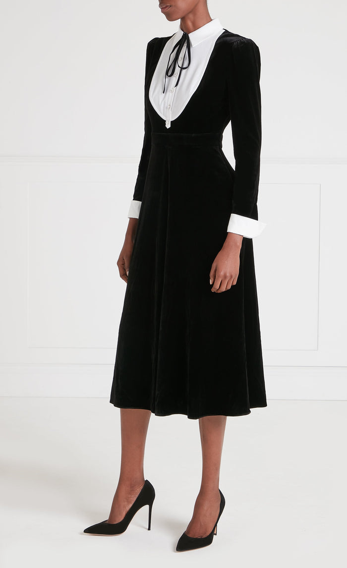 Pompidou Bib Dress - Black