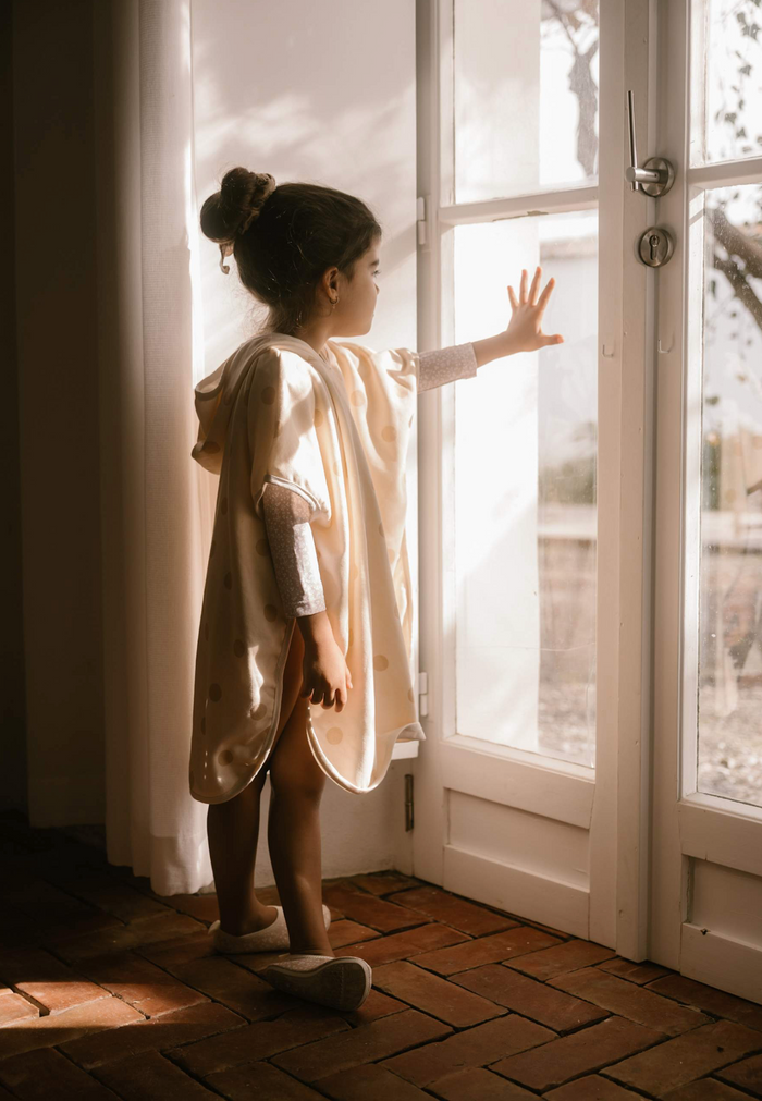 Poncho | Blush Dots