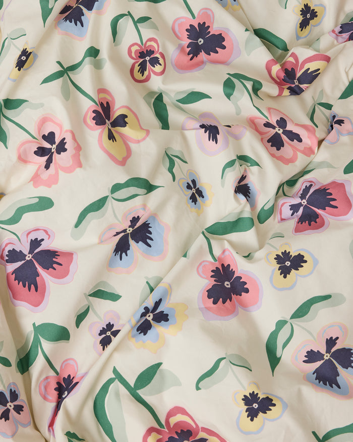 Pretty Pansy Organic Cotton European Pillowcases