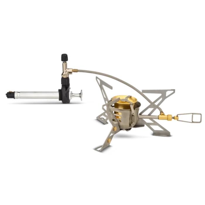 Primus Omnifuel Expedition Multifuel Stove with Ergo pump on a white background